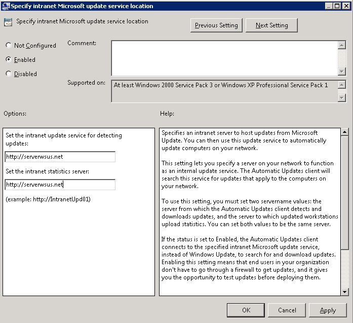 Configurare gli aggiornamenti automatici in Windows Server 2008 tramite WSUS Server