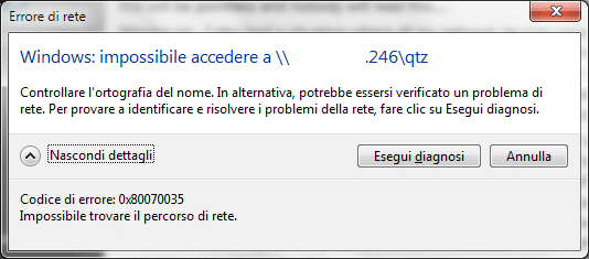 Problemi Di Rete Con Windows Vista