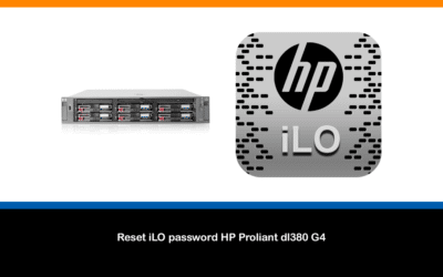 Reset iLO password HP Proliant dl380 G4