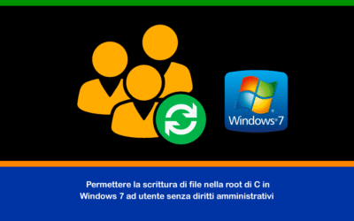 Permettere la scrittura di file nella root di C:\ in Windows 7 ad utente senza diritti amministrativi