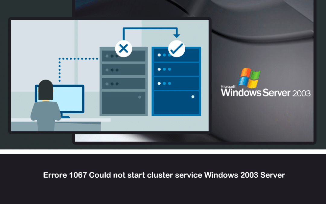 Errore 1067: Could not start cluster service Windows 2003 Server