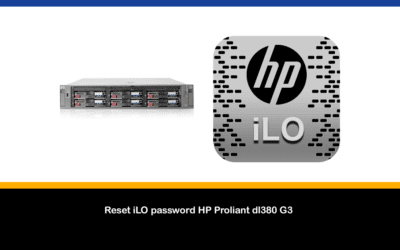 Reset iLO password HP Proliant dl380 G3