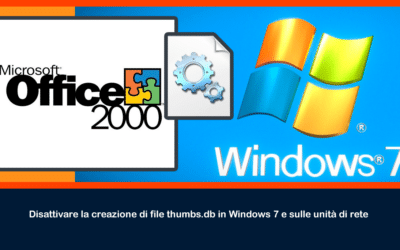 Disattivare la creazione di file thumbs.db in Windows 7 e sulle unità di rete