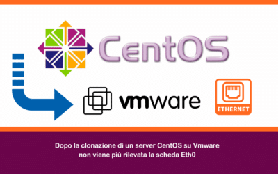 Dopo la clonazione di un server CentOS su Vmware non viene più rilevata la scheda Eth0