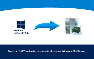 Creare un NIC Teaming  tra due schede di rete con Windows 2012 Server