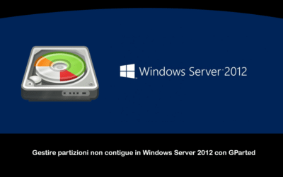 Gestire partizioni non contigue in Windows Server 2012 con GParted