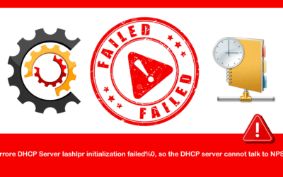 Errore DHCP Server: Iashlpr initialization failed:%0, so the DHCP server cannot talk to NPS