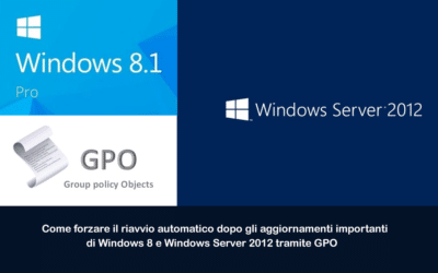 Come forzare il riavvio automatico dopo gli aggiornamenti importanti di Windows 8 e Windows Server 2012 tramite GPO