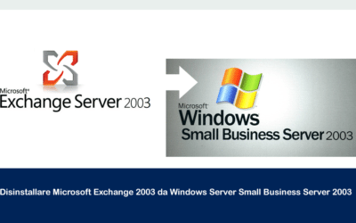 Disinstallare Microsoft Exchange 2003 da Windows Server Small Business Server 2003