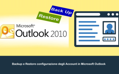 Backup e Restore configurazione degli Account in Microsoft Outlook