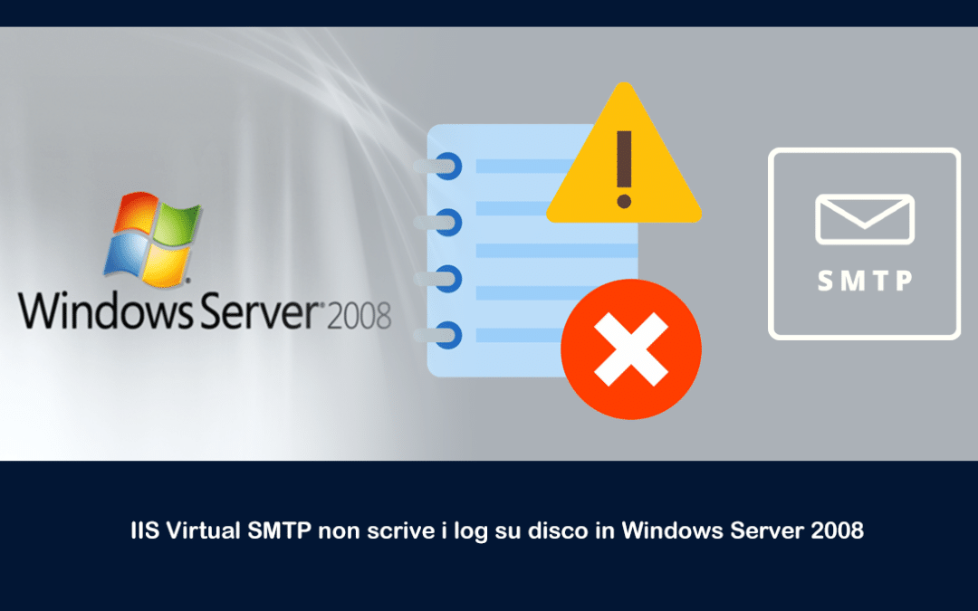 IIS Virtual SMTP non scrive i log su disco in Windows Server 2008