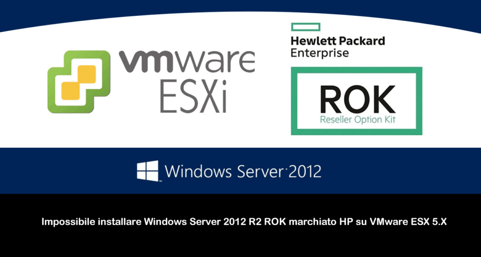 Impossibile Installare Windows Server 2012 R2 ROK Marchiato HP Su ...