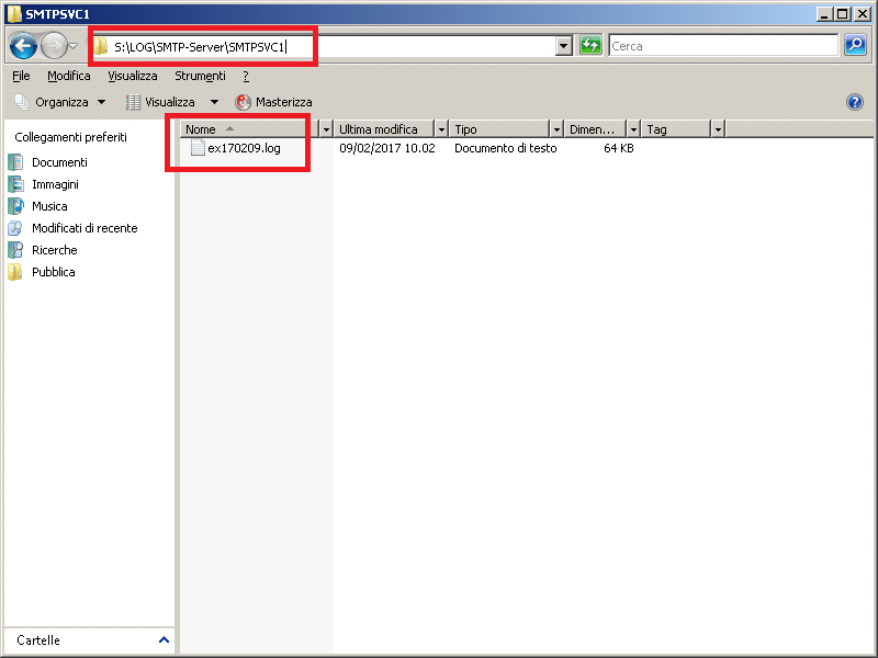 IIS Virtual SMTP non scrive i log su disco in Windows Server 2008