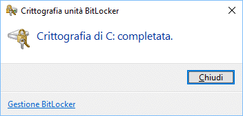 Attivare e utilizzare il BitLocker Drive Encryption in Windows 10