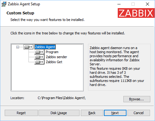 Installazione e configurazione dell'Agent di Zabbix su Windows
