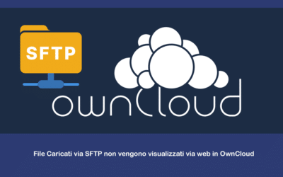 File Caricati via SFTP non vengono visualizzati via web in OwnCloud