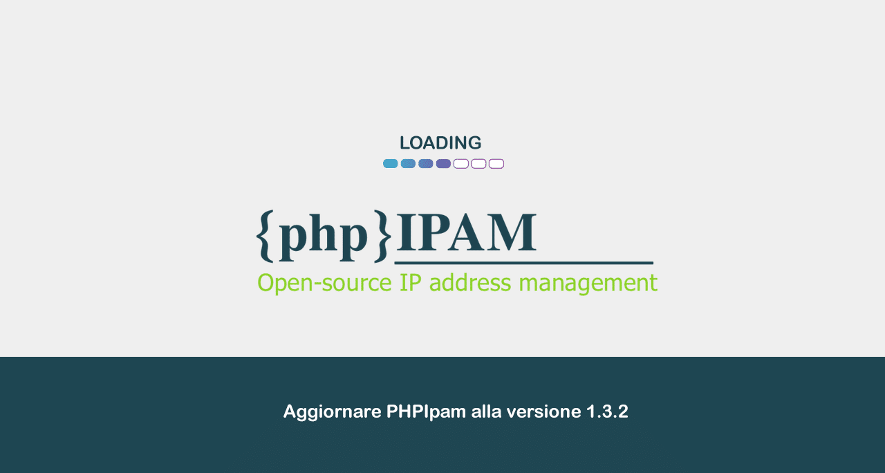 Aggiornare PHPIpam alla versione 1.3.2