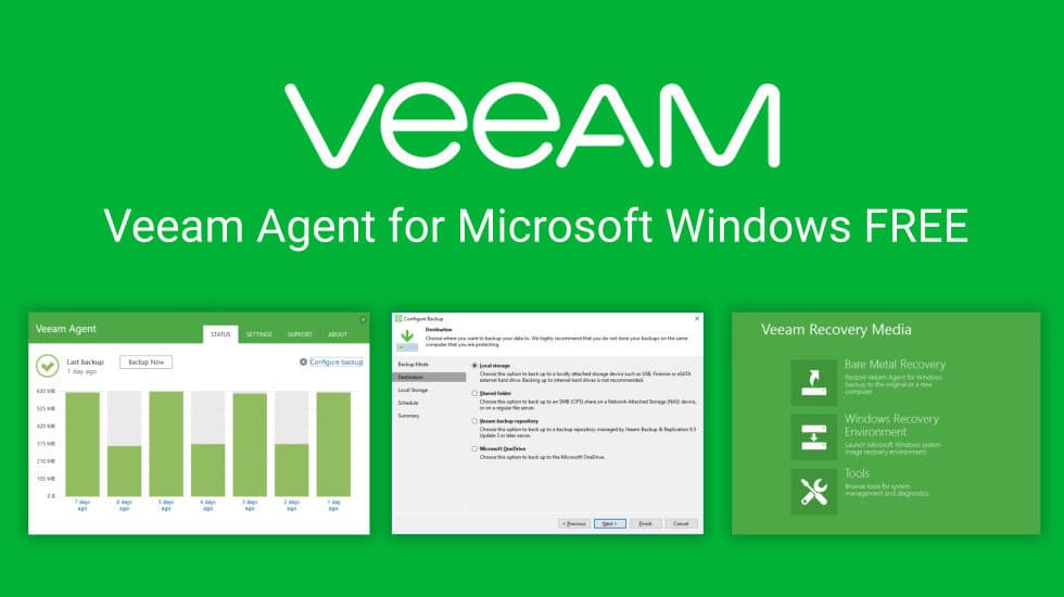 Modifica o disattivazione dell’Allarme low on free disk space in Veeam Agent for Microsoft Windows