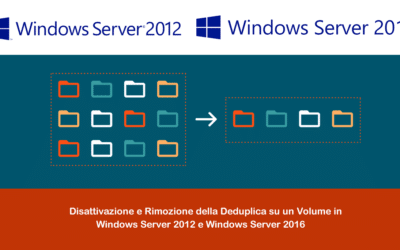 Disattivazione e Rimozione della Deduplica su un Volume in Windows Server 2012 e Windows Server 2016