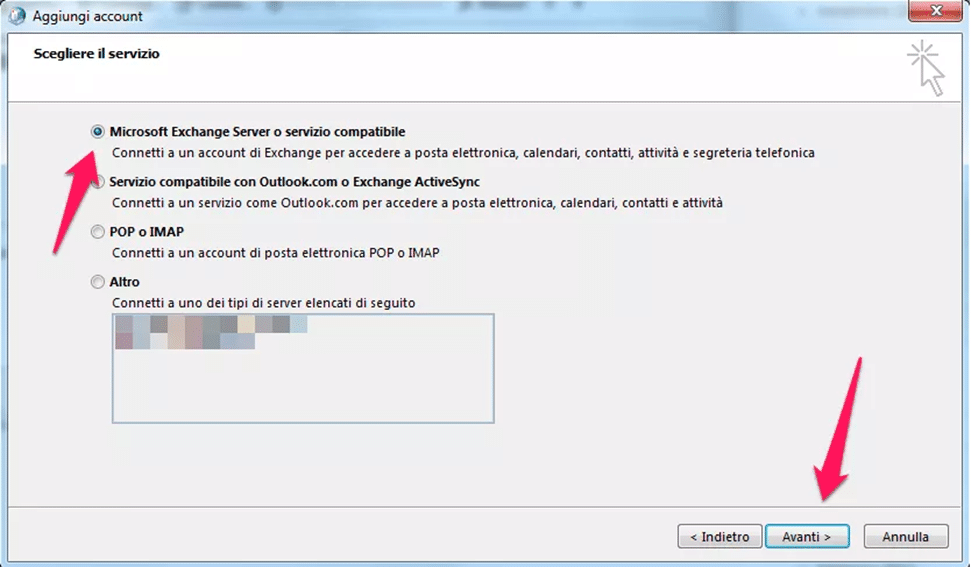 Configurazione di un account Office 365 su Microsoft Outlook 2013