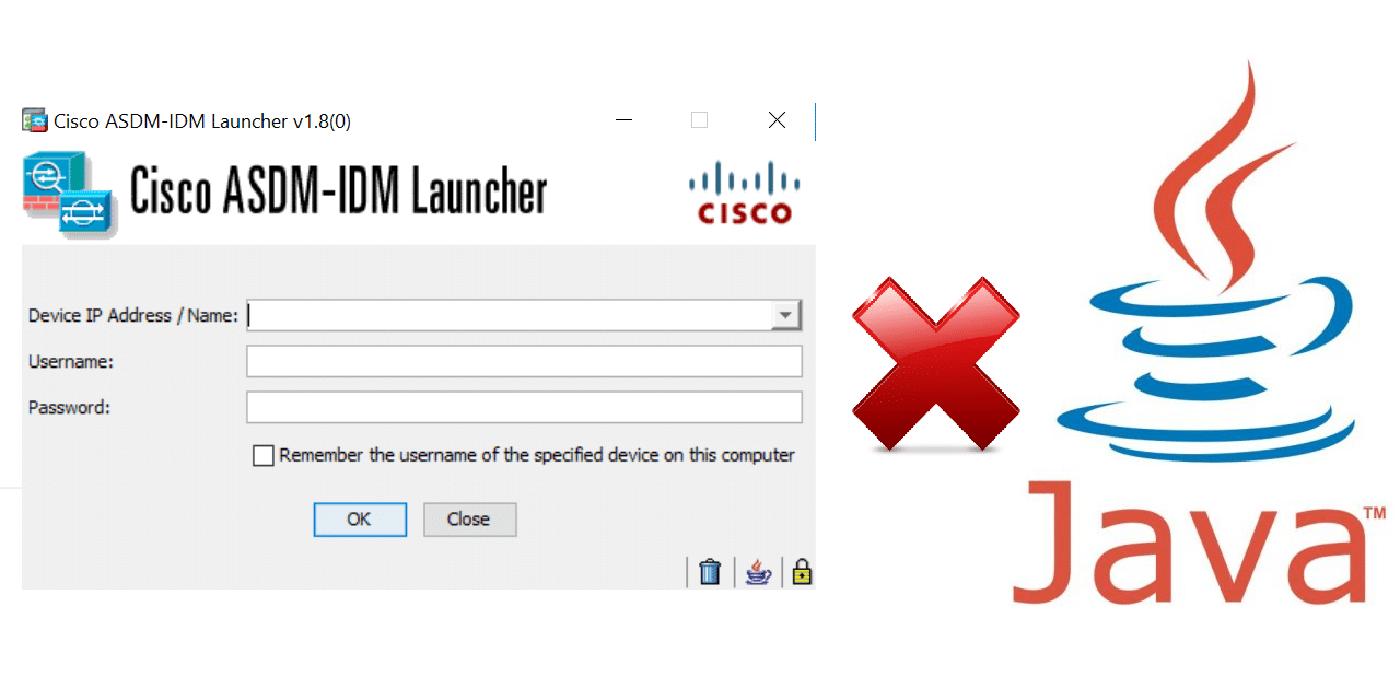 Problema Java su Cisco ASDM – Unable to launch device manager from