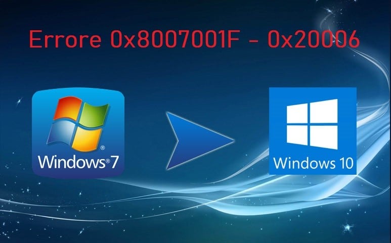 Errore Upgrade Virtual Machine in VmWare da Windows 7 a Windows 10 – 0x8007001F – 0x20006
