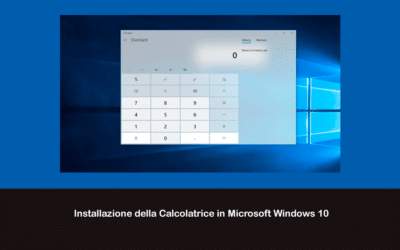 Installazione della Calcolatrice in Microsoft Windows 10