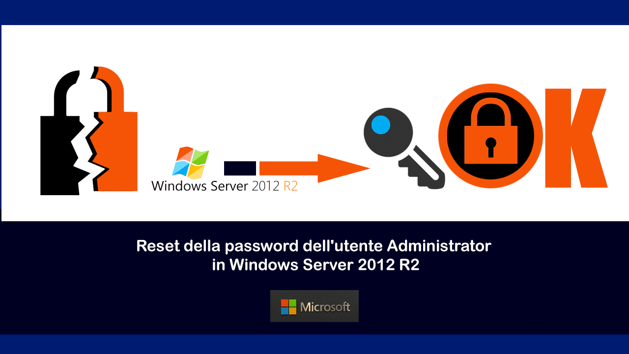 Reset della password dell’utente Administrator in Windows Server 2012 R2