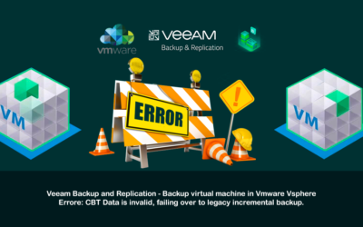 Veeam Backup and Replication – Backup virtual machine in Vmware Vsphere – Errore: CBT Data is invalid, failing over to legacy incremental backup.