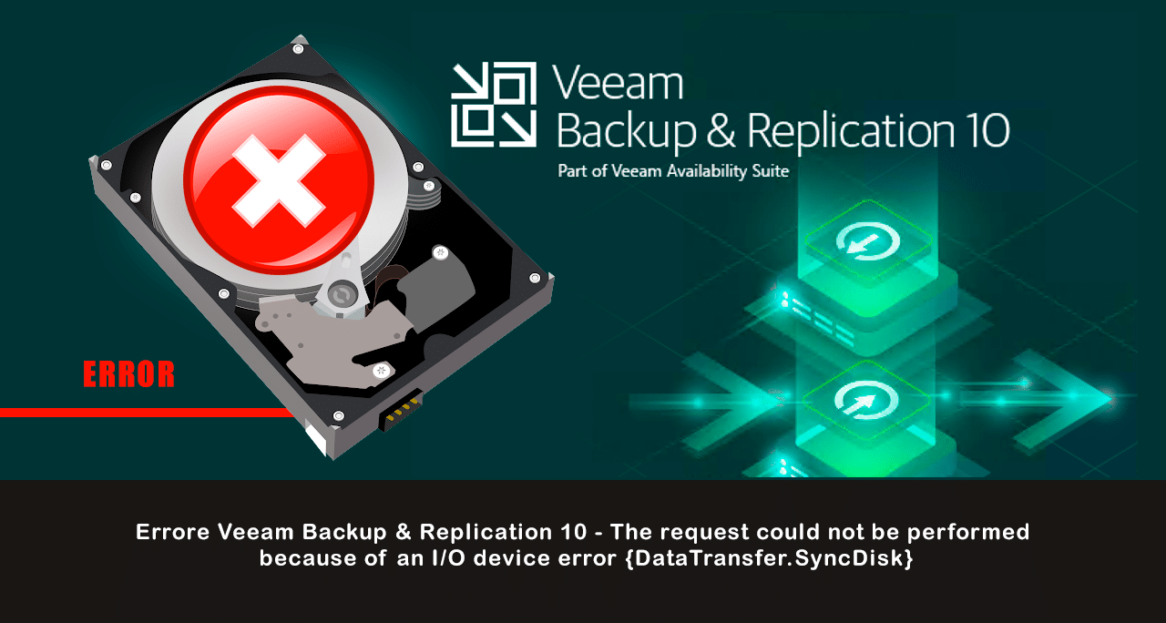 Errore Veeam Backup & Replication 10 – The request could not be performed because of an I/O device error {DataTransfer.SyncDisk}