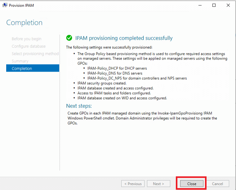 Installazione e Configurazione base di IPAM in Windows Server 2019