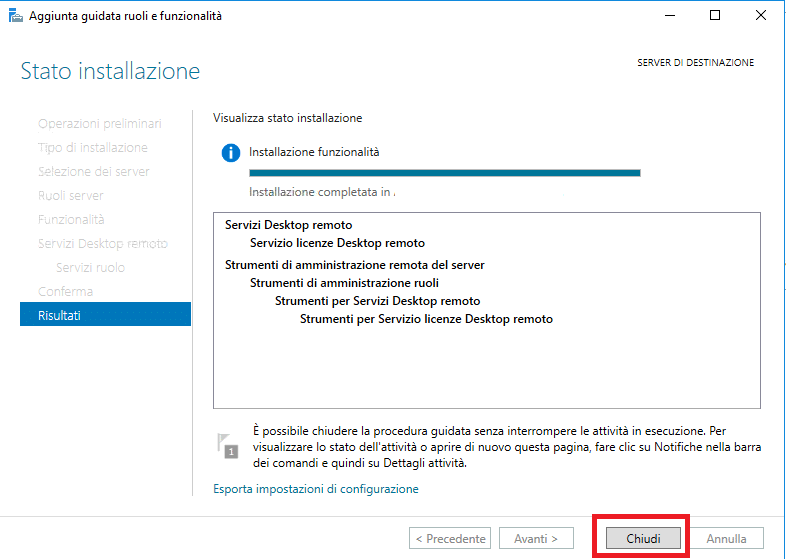 Installazione e Configurazione del Servizio Licenze Desktop Remoto in Windows Server 2016
