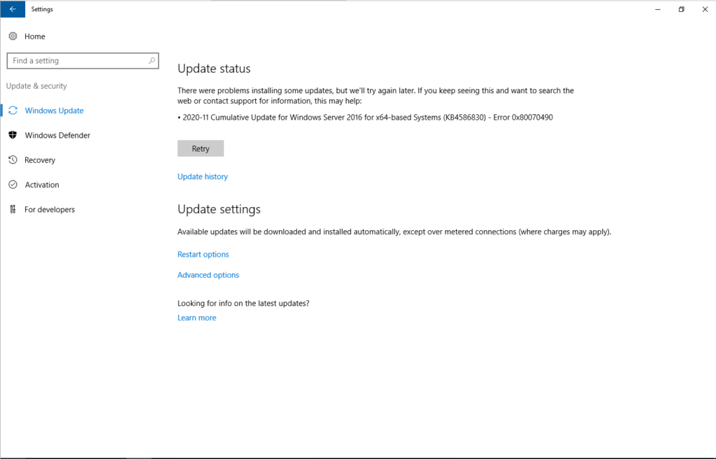 Risoluzione dell’Errore di Windows Update 0x80070490 – Component-Based Servicing (CBS) manifest is corrupted