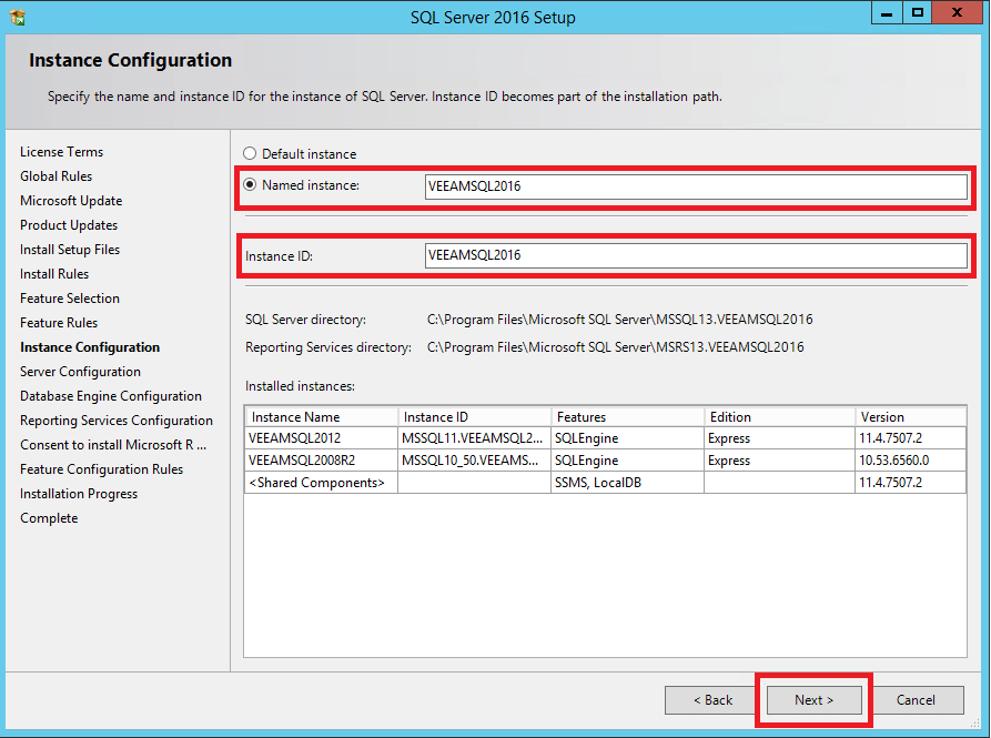 Aggiornamento della versione Microsoft SQL Server in Veeam Backup & Replication