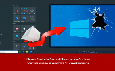Il Menu Start e la Barra di Ricerca con Cortana non funzionano in Windows 10 – Workarounds