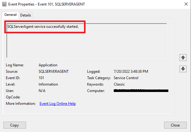 Microsoft SQL Server 2019: SQL Server Agent non può essere avviato - motivo: impossibile connettersi al server locale