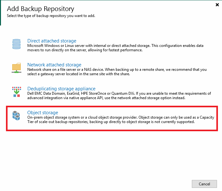 Veeam Backup & Replication: Configurazione del Repository Google Cloud Storage