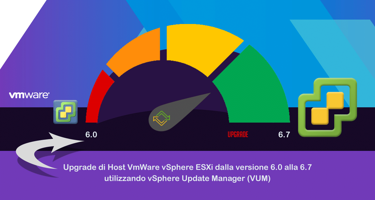 Upgrade di Host VmWare vSphere ESXi dalla versione 6.0 alla 6.7 utilizzando vSphere Update Manager (VUM)