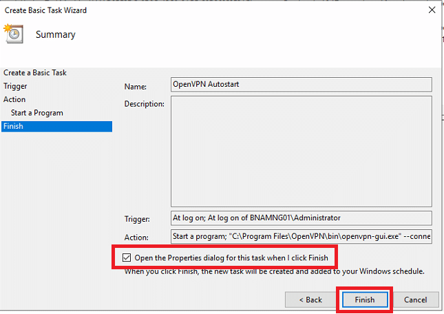 Configurare la connessione automatica del client OpenVPN all'avvio del Server o del PC
