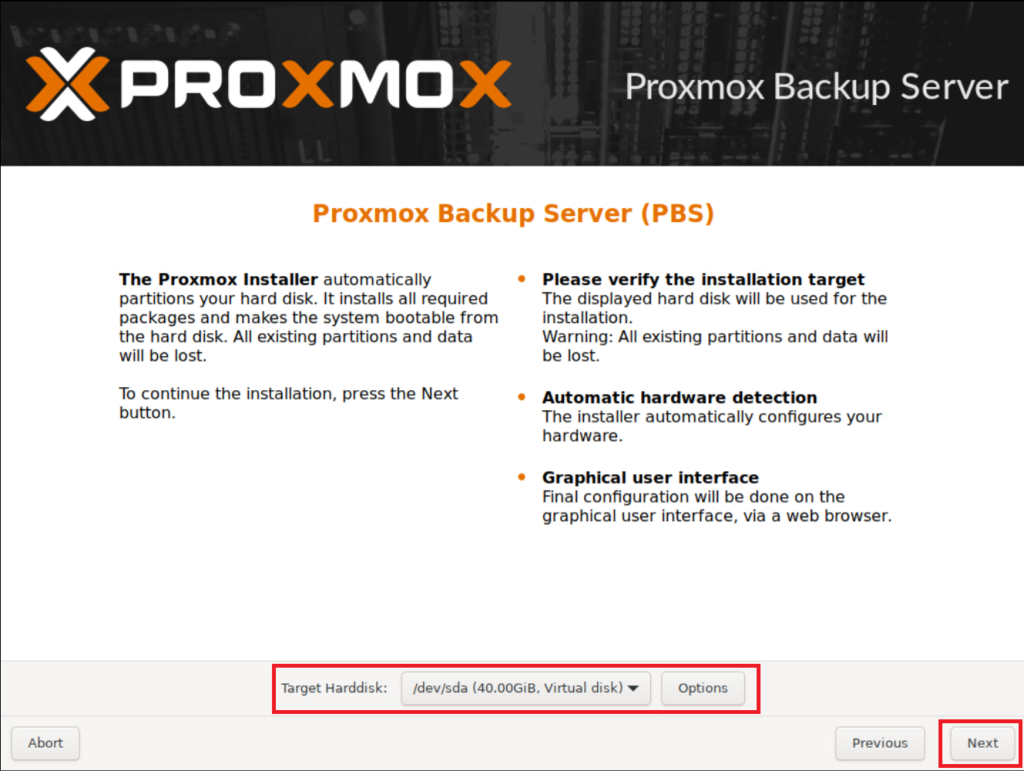 Installazione e Configurazione Base di Proxmox Backup Server