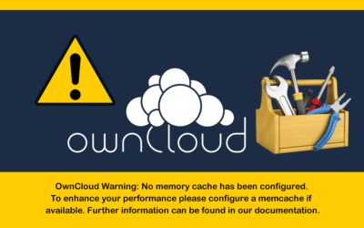 OwnCloud Warning: No memory cache has been configured. To enhance your performance please configure a memcache if available. Further information can be found in our documentation.