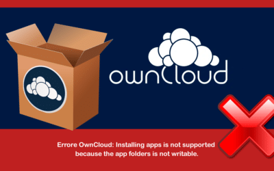 Errore OwnCloud: Installing apps is not supported because the app folders is not writable.