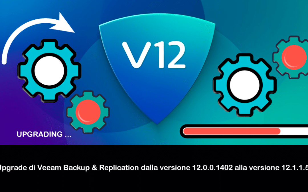 Upgrade di Veeam Backup & Replication dalla versione 12.0.0.1402 alla versione 12.1.1.56