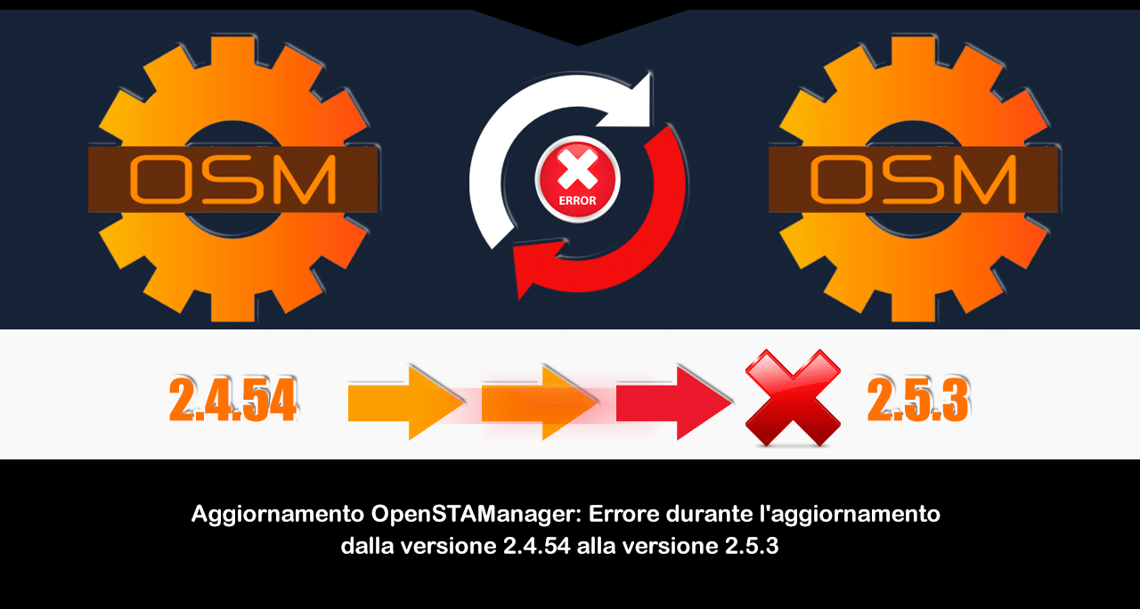 Aggiornamento OpenSTAManager: Errore durante l’aggiornamento dalla versione 2.4.54 alla versione 2.5.3