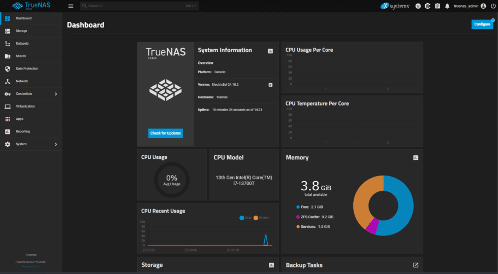 Truenas Scale Download Installazione e Configurazione Base di TrueNAS Scale 24.10.2