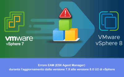 Errore EAM (ESX Agent Manager) durante l’aggiornamento dalla versione 7.X alla versione 8.0 U2 di vSphere