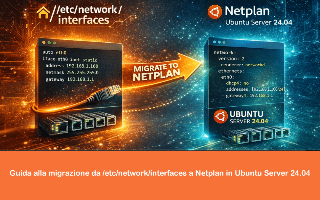 Guida alla migrazione da /etc/network/interfaces a Netplan in Ubuntu Server 24.04