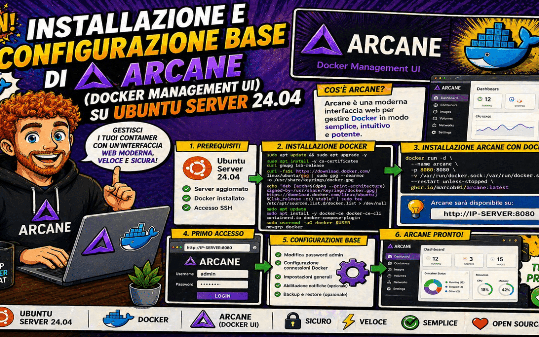Installazione e Configurazione Base di Arcane (Docker Management UI) su Ubuntu Server 24.04