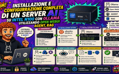 Installazione e Configurazione Completa di un Server AI su Intel N100 con Ollama utilizzando Open-WebUI e Agent RAG