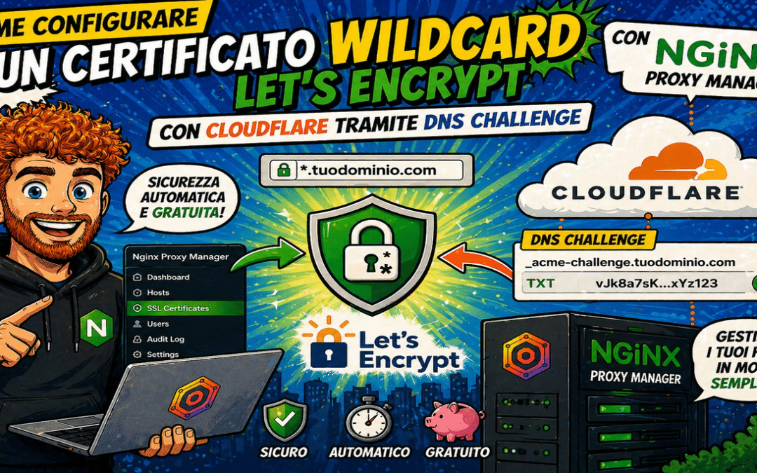 Come configurare un certificato wildcard Let’s Encrypt in Nginx Proxy Manager con Cloudflare tramite DNS Challenge
